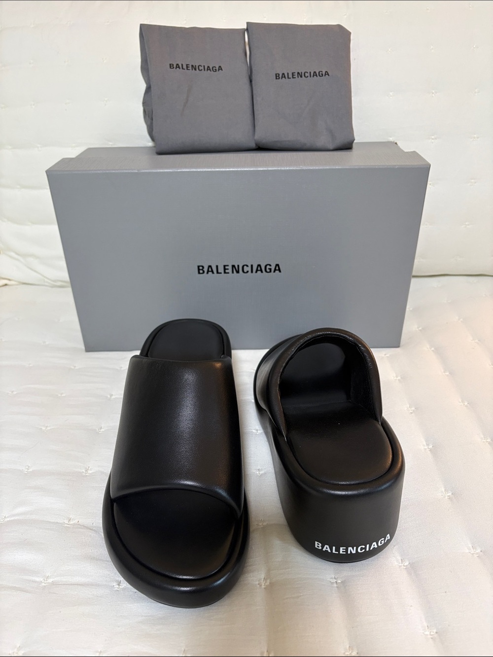 Balenciaga New Black Rise Wedge with Logo